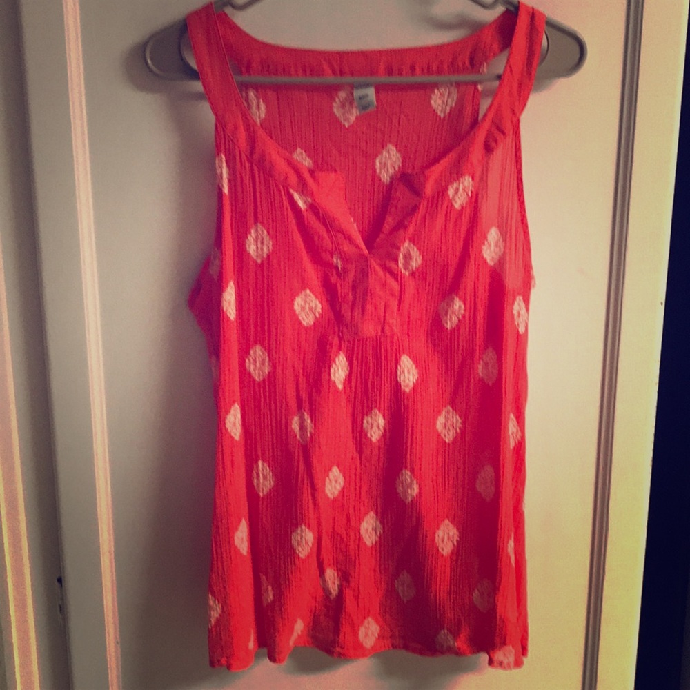 Old Navy Persian Red Sleeveless Blouse M